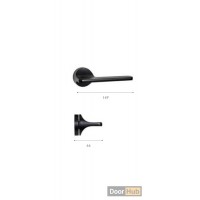 Como Matte Black Square Lever Handle for Interior Doors